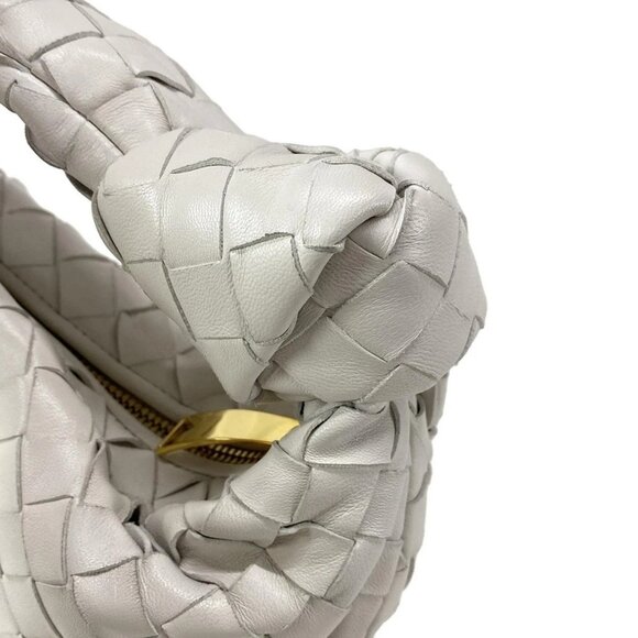 Auth BOTTEGA VENETA Mini The Jodi - White Leather B********* Handbag - Picture 11 of 16